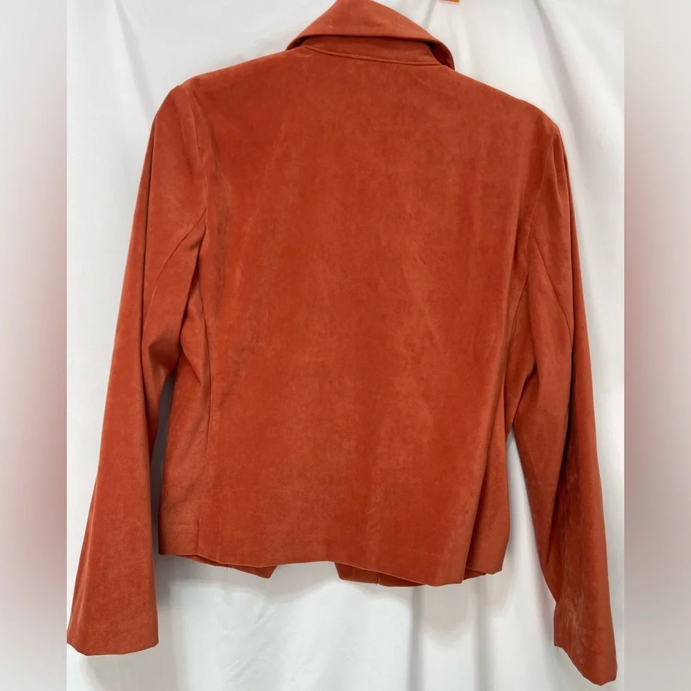 Dressbarn Rust Suede like blouse or jacket women’s size small - Picture 3 of 14